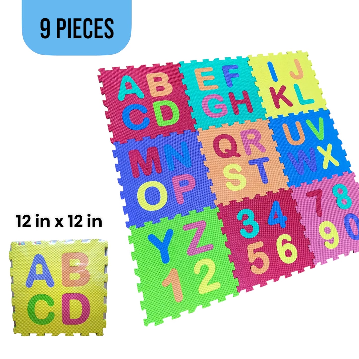 AlphaNumeric Educational Puzzle Mat 36 characters