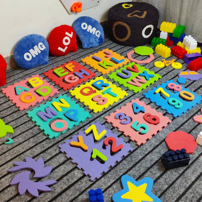 AlphaNumeric Educational Puzzle Mat 36 characters