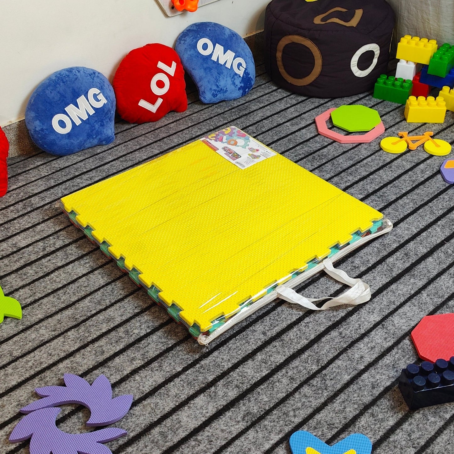 4 PCS MultiColor PlayArea Puzzle Playmat