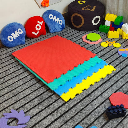 4 PCS MultiColor PlayArea Puzzle Playmat