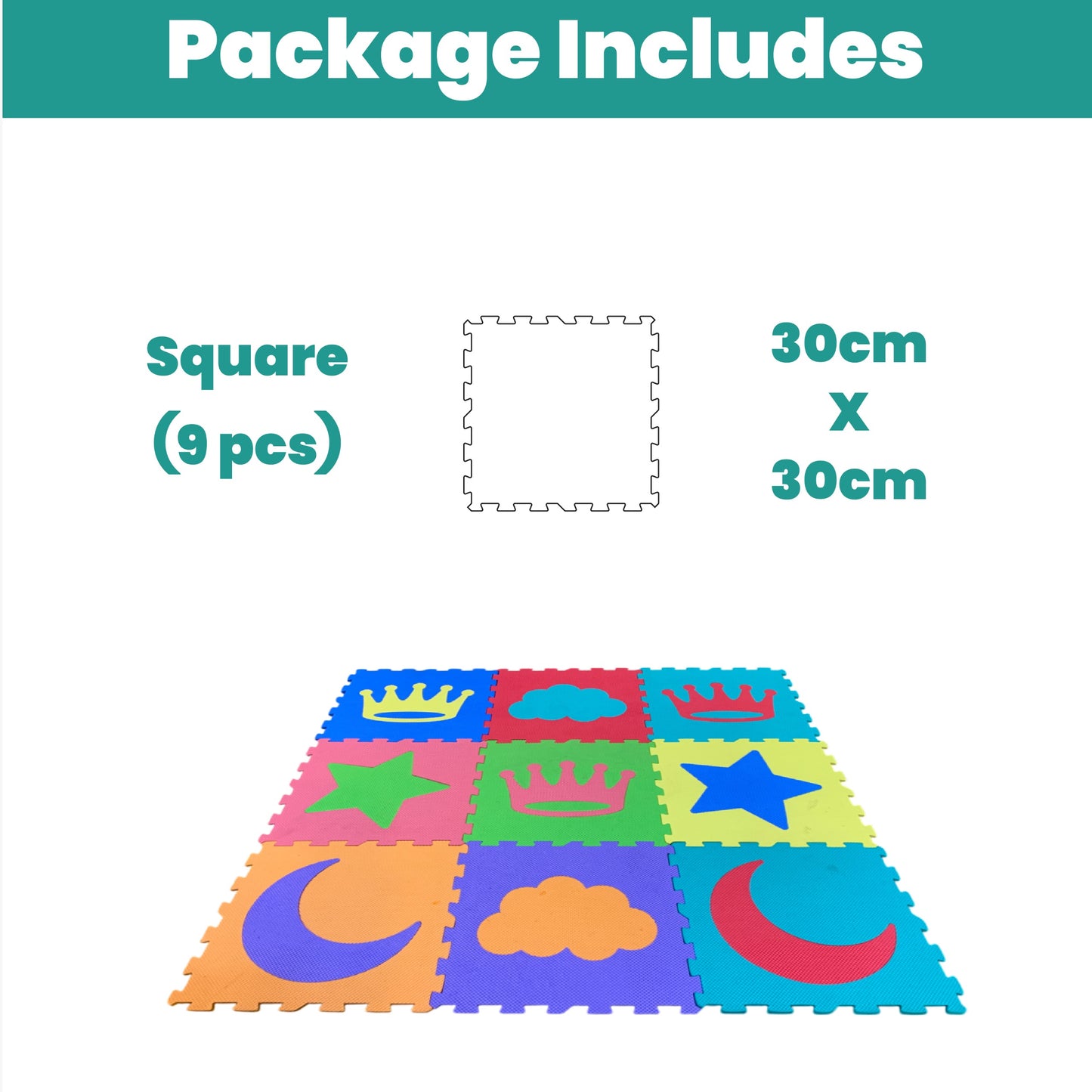 Learning Foam Puzzle Playmat 9 PCS