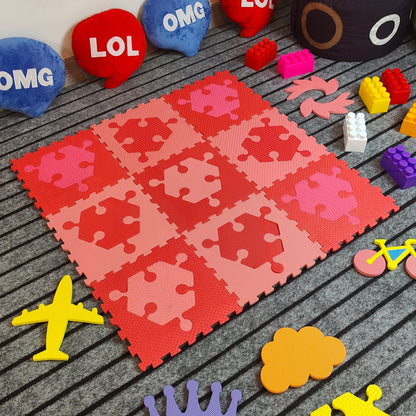 Puzzle Mat Geometric Interlocking  9 PCS